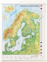 Skandinavienskort - 97x67 cm